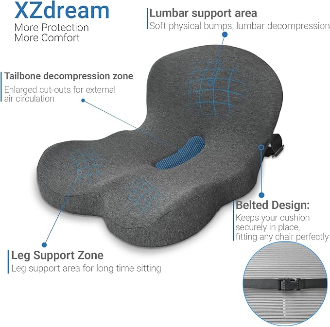 Memory Foam Seat Cushion, Office Chair Cushion - Image 3