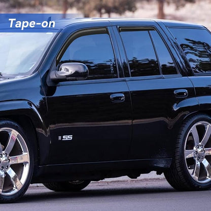 Window Visors Rain Guards for 2002-2009 Chevy Trailblazer, Out-Channel Window - Image 3