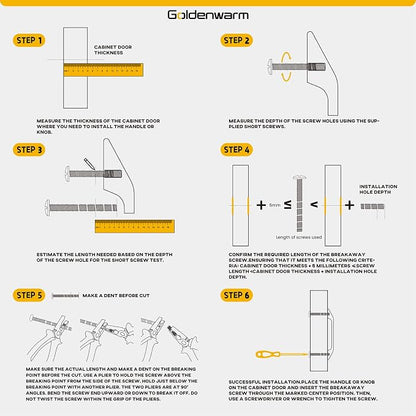 goldenwarm 200 Pack 5 Inch Black Cabinet Handles - Image 6