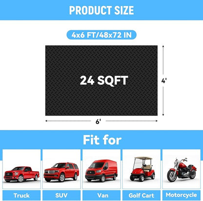 4x6 FT Garage Floor Mat, 2.8mm Thickened PVC Flooring Roll - Image 4