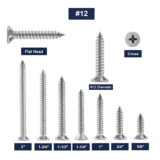 #12 x 2 Wood Screw 100Pcs 18-8 Stainless Steel Screws Flat Head Phillips Fast - Image 3