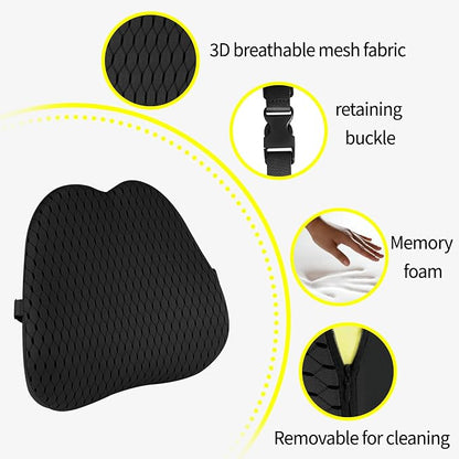 Lumbar Support Pillow for Office Chair, Memory Foam Back Lumbar Support Pillow - Image 4