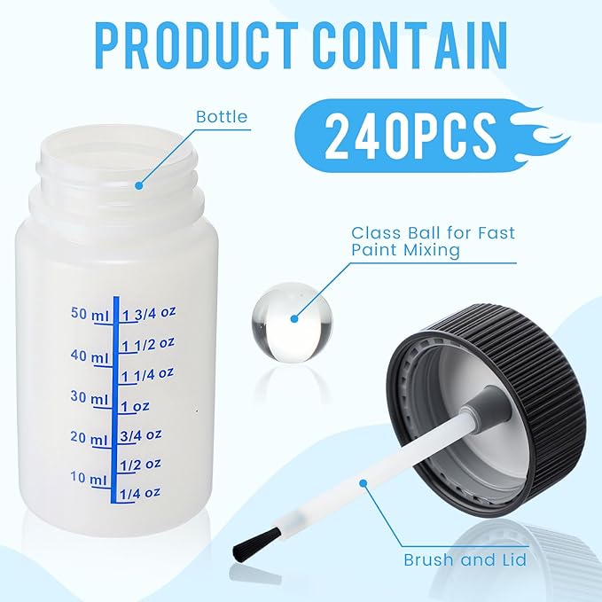 Mumufy 240 Pcs Touch up Paint Bottles - Image 3