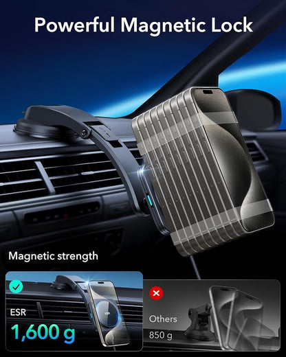 ESR for MagSafe Car Mount Charger, Dashboard Magnetic Wireless Car Charger Mount - Image 5