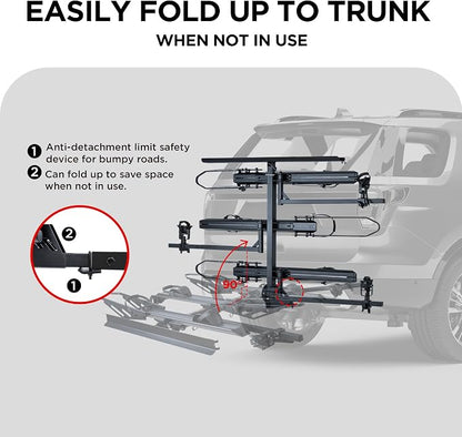 Rockland Foldable 3-Ebike Rack - Image 4