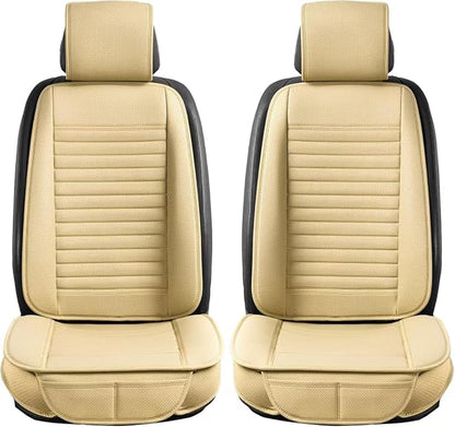 Universal Leather Car Seat Covers Full Set, Car Seat Cushion Covers Protector - Image 2