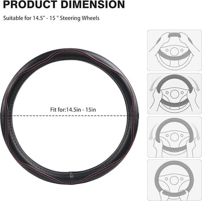 High-Grade Real Cowhide Steering Wheel Cover - Image 6