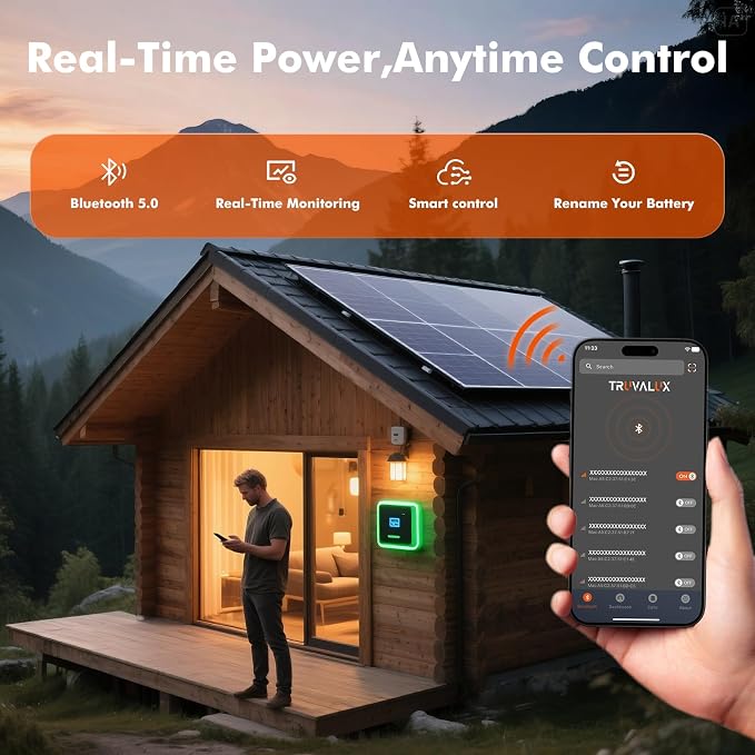 12V 100Ah LiFePO4 Bluetooth Battery Group31, Low Temp Protection, Built-in - Image 2