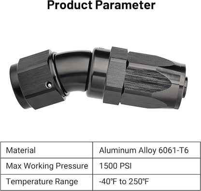EVIL ENERGY 8AN 30 Degree One Piece Full Flow Hose End Fitting Swivel - Image 3