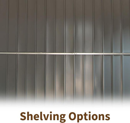 IKERY Large Galvanized Steel Storage Shed 11' x 9' - Image 6