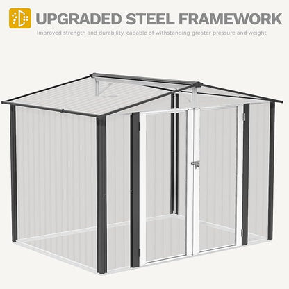 DWVO 8'x6' Large Metal Outdoor Storage Shed, Heavy Duty Tool Storage Sheds - Image 6