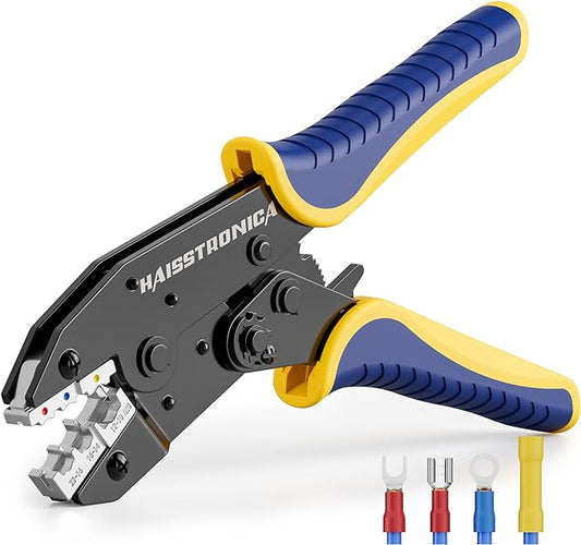 haisstronica Crimping Tool for Insulated Electrical Wire Connectors-AWG 22-10 by HAISSTRONICA