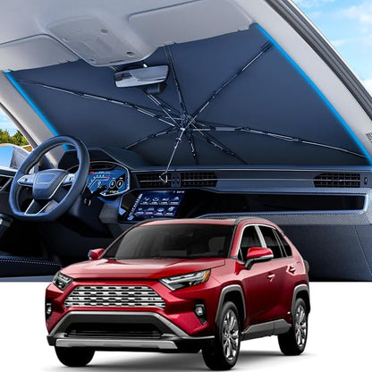 REEVAA 2025 Upgraded Car Windshield Sun Shade Umbrella Protect Interior by REEVAA