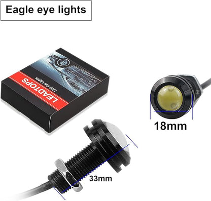 LEADTOPS 10Pcs 18mm 12V Eagle Eye LED Car Fog DRL Daytime Running Light Backup - Image 3