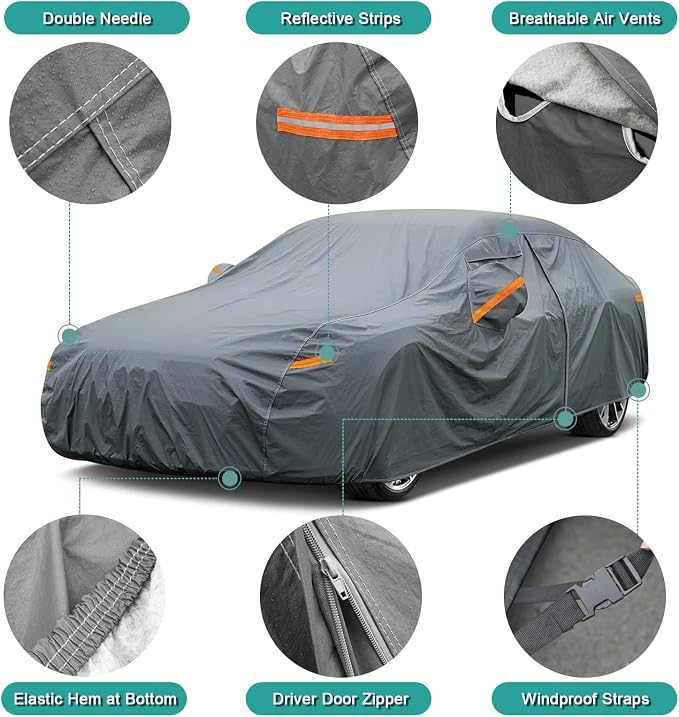 Premium Car Cover Custom Fit Ford Escape, 16 Layers Heavy Duty Car Cover - Image 3