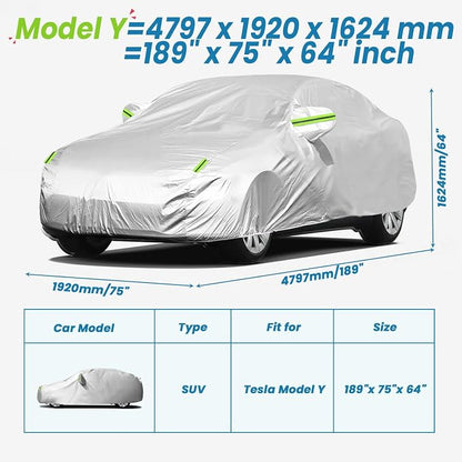 Tesla Model Y Waterproof SUV Car Cover - Image 2