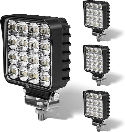 4.3" 12V LED Flood Lights 46W, 24 Volt Work Lights by VEGITOR