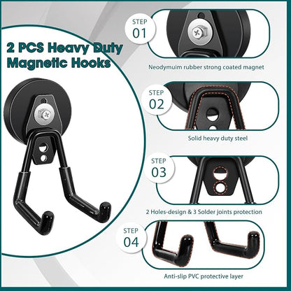 2 Pcs Storage Utility Magnets Hanging Hook - Image 4