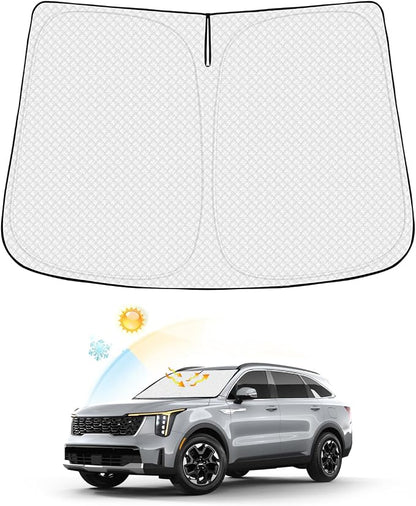 Windshield Sun Shade for Kia Sorento 2021-2025 2026 Accessories Thicken 6-Layer by Canvcle