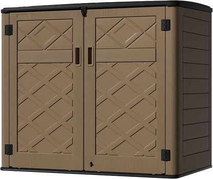 Resin Outdoor Storage Shed, Outdoor Storage Box Waterproof by Mrosaa