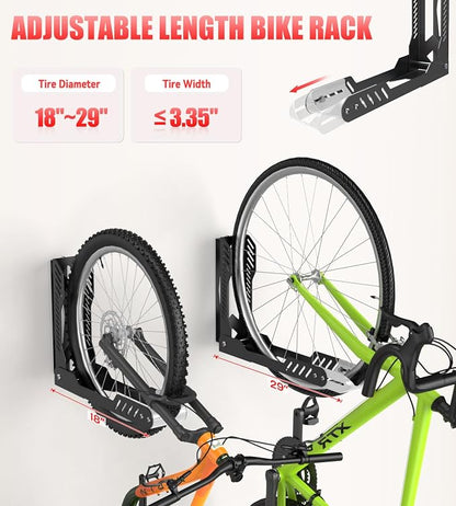 Bike Wall Mount 2 Pack Swivel Bike Rack - Image 4
