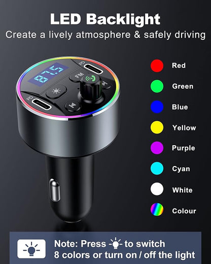 Dual PD 40W Type-C USB Car Charger Bluetooth Car Adapter Bluetooth 5.3 FM - Image 7