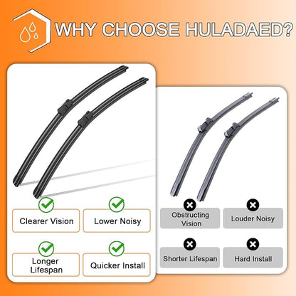 HULADAED® 26'' 14'' 10'' Windshield Wipers Replacement - Image 4