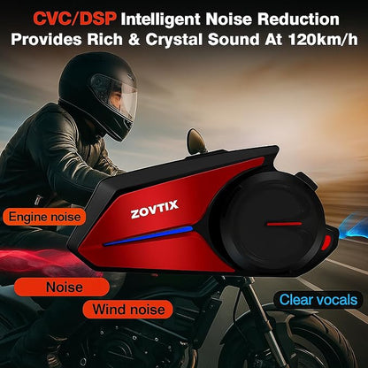 Motorcycle Helmet Headset 8 Riders Communication System X8 Intercom - Image 4