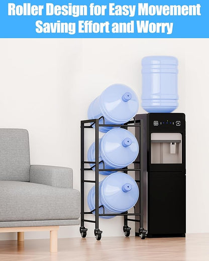 5 Gallon Water Jug Holder, Movable 3 Tier Heavy Duty Water Rack - Image 7