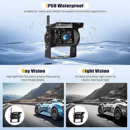 Wireless Vehicle Backup Camera System, 7 Inch Reverse Camera Monitor - Image 6