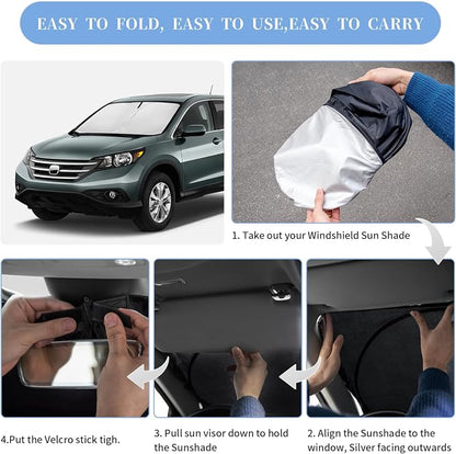 Car Windshield Sun Shade for Honda CRV 2023 2024 2025 2026, 4-Layer Front - Image 6