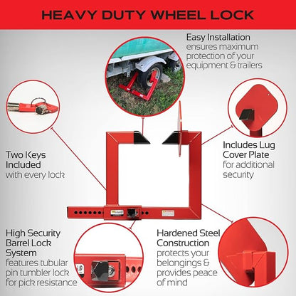 Equipment Lock Heavy Duty Wheel Lock - Image 3