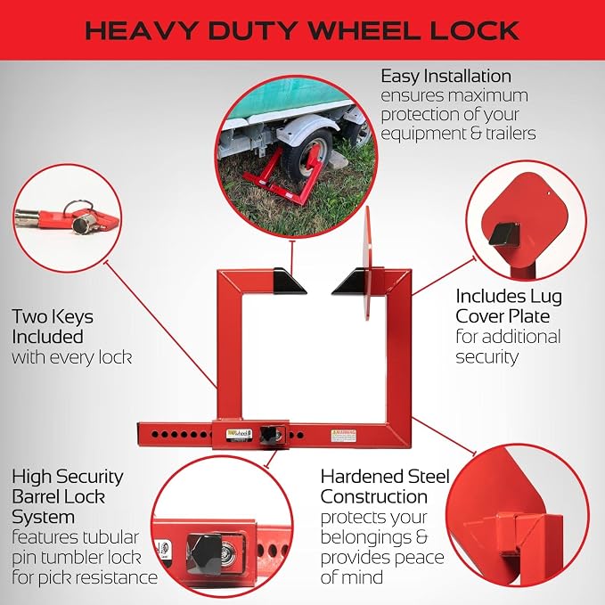 Equipment Lock Heavy Duty Wheel Lock - Image 4
