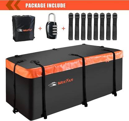 MeeFar Hitch Mount Cargo Carrier Bag Soft Shell 100% Waterproof 20 Cubic Feet - Image 3
