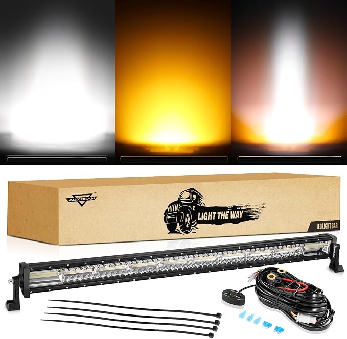 Auxbeam LED Led Light Bar 42 Inch 240W Straight Spot Flood Combo Led Off Road by Auxbeam