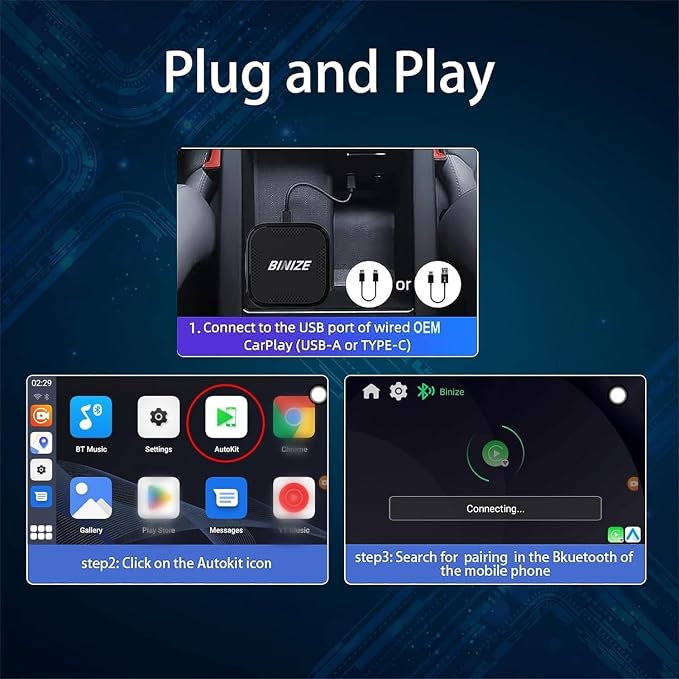 BINIZE CarPlay Ai Box 2.0 Wireless CarPlay/Android Auto - Image 6