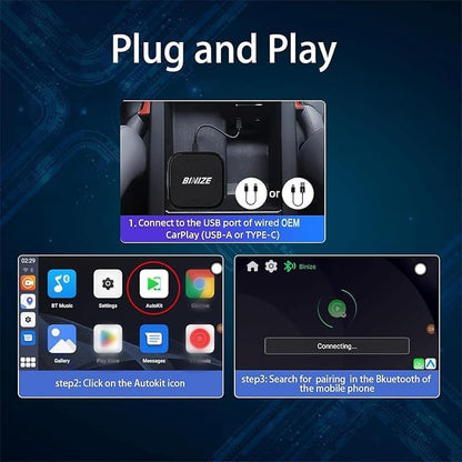 Binize Wireless CarPlay Android AUTO Multimedia Video Box 4G Cellular, Android - Image 6