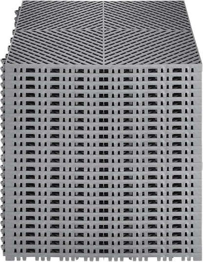 VEVOR Interlocking Drainage Mat, 15.7” x 15.7” Modular Interlocking Cushion - Image 9