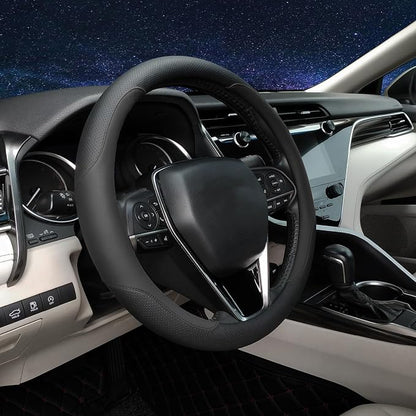 Steering Wheel Cover Standard Size Medium 14.5-15 inch, Breathable Microfiber - Image 2