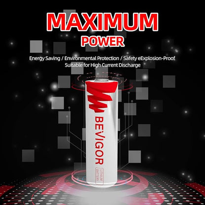 BEVIGOR Lithium Batteries AA Size, AA Battery 4 Pack, 3000mAh Double A Batteries - Image 3