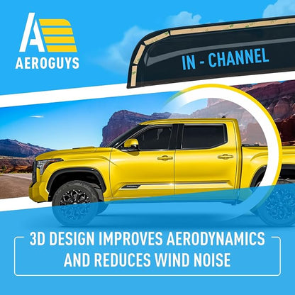 Extra Durable Window Deflectors in-Channel Window Visors Rain Guards Fit - Image 5