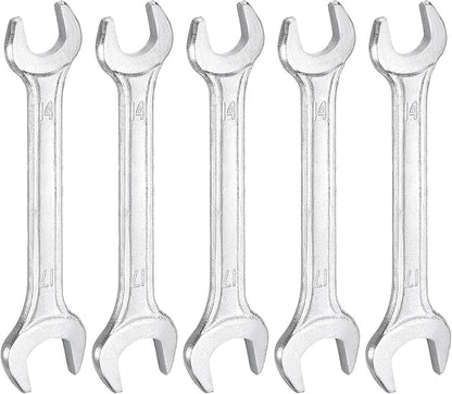 HARFINGTON 5pcs Double Open End Wrench 14mm x 17mm Metric 15 Degree Offset by HARFINGTON