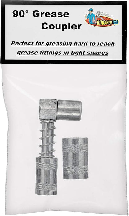 Slippery Pete 90 Degree Grease Coupler Snaps on to Grease Fittings in Tight - Image 6