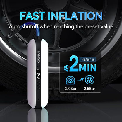 CYCPLUS Electric Air Compressor Portable Bicycle Pump Car Tire Inflator - Image 2