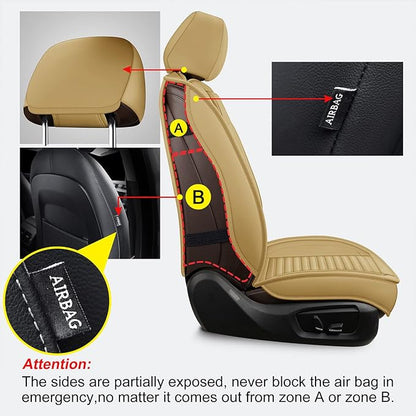 LINGVIDO Car Seat Covers, Breathable and Waterproof Faux Leather Automotive - Image 4