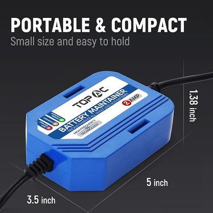 2 Amp Car Battery Charger, 12V Smart Fully Automatic Battery Charger Maintainer - Image 5