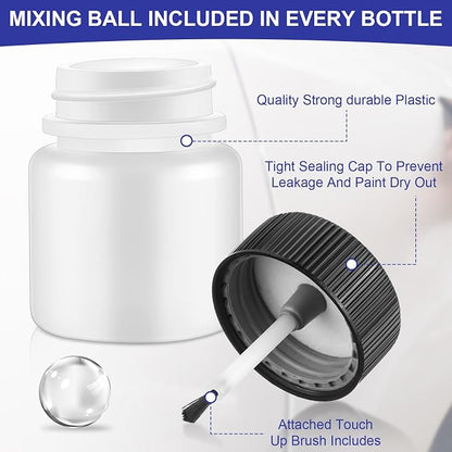 Maxcheck 120 Pcs Empty Touch Up Paint Bottles Container 1oz 30ml Reusable Small - Image 6
