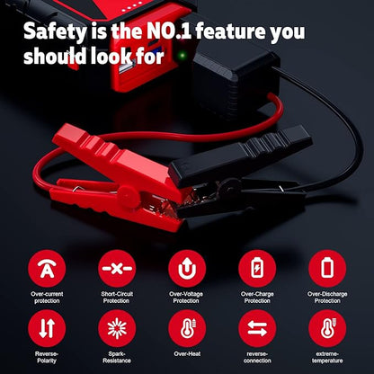 Jump Starter 3000A Car Jumper Starter, 12V Jump Box - Image 5