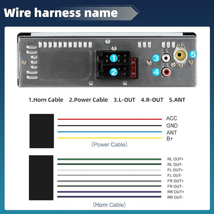 Car Radio Single Din Bluetooth Digital Car Stereo Receiver Hands-Free Calls - Image 9