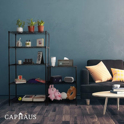 CAPHAUS 3/4/5-Tier Adjustable Height Wire Shelving Unit, Wire Rack Shelving - Image 9